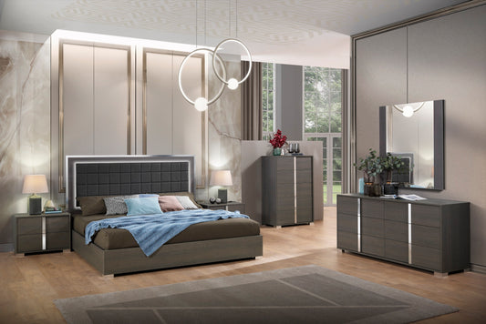 J&M Furniture Alice Matte Gray King Bed