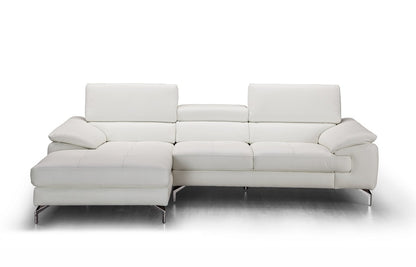 J&M Furniture Alice Premium Leather Sectional In Left Facing Chaise
