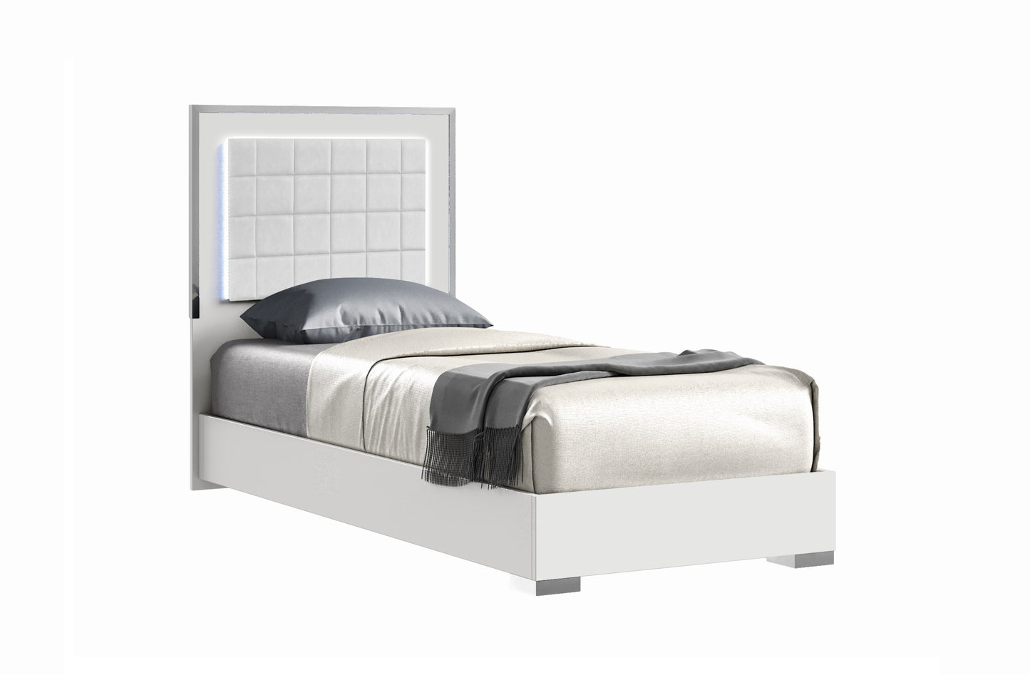 J&M Furniture Alice White Twin Bed
