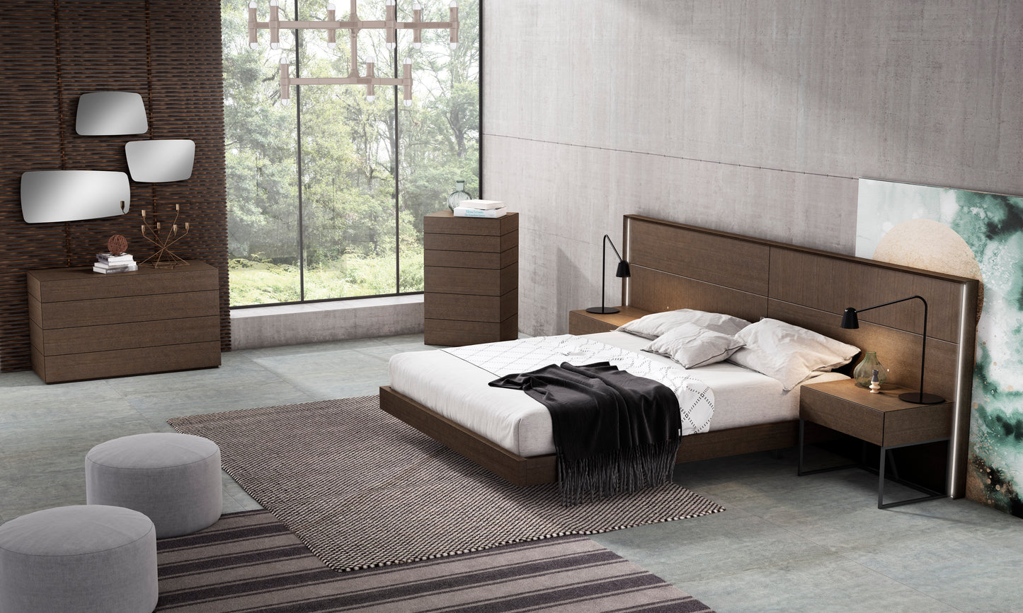 J&M Furniture Almada King Bed in Ash