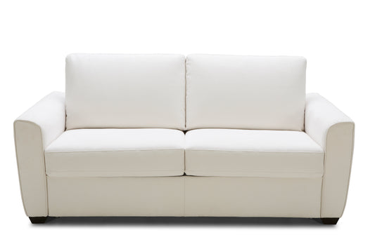 J&M Furniture Alpine Sofa Bed in White Fabric