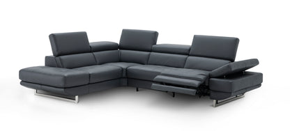 J&M Furniture Annalaise LHF Chaise Blue Grey