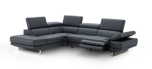 J&M Furniture Annalaise LHF Chaise Blue Grey