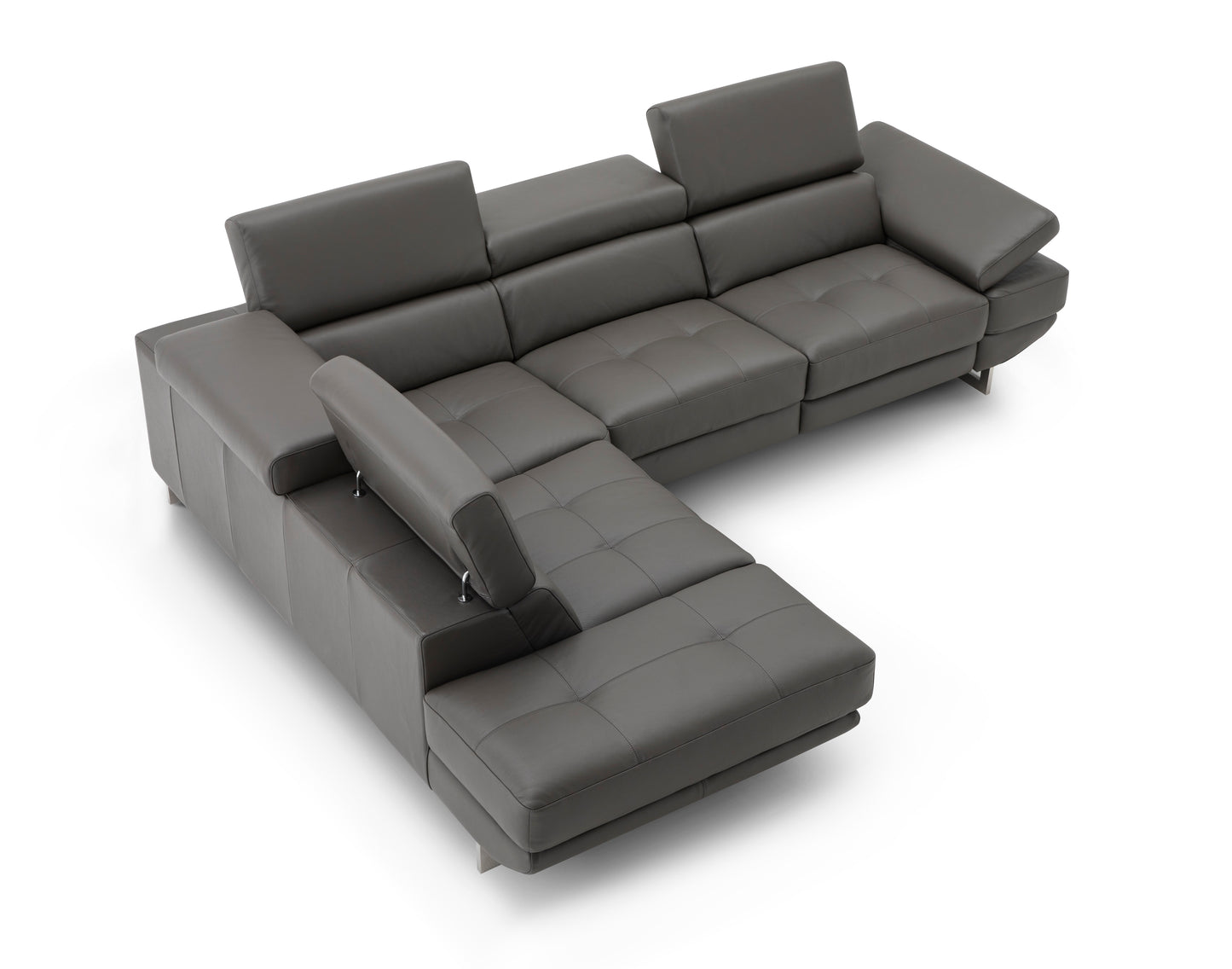 J&M Furniture Annalaise LHF Chaise Dark Grey