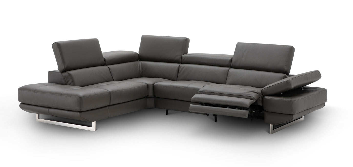 J&M Furniture Annalaise LHF Chaise Dark Grey