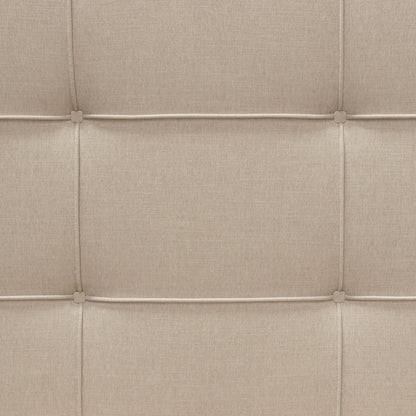 Beverly Queen Bed with Integrated Footboard Storage Unit & Accent Wings in Sand Fabric By Diamond Sofa