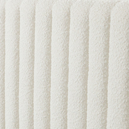 Brooke 54" Queen Bed w/ Vertical Channel Tuft in Ivory Boucle by Diamond Sofa