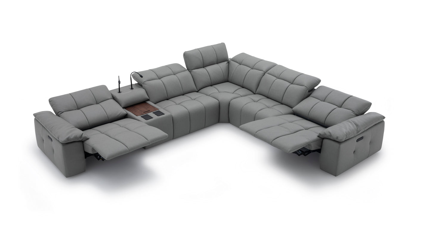 J&M Furniture Beaumont Sectional in Dark Gray