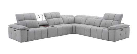 J&M Furniture Beaumont Sectional in Light Gray