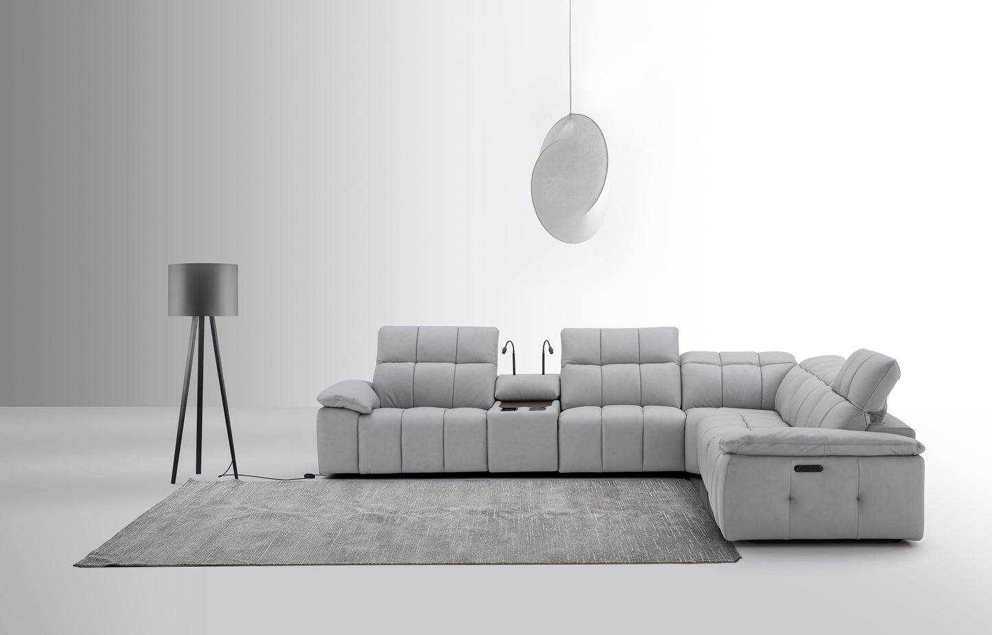 J&M Furniture Beaumont Sectional in Light Gray