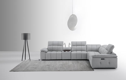 J&M Furniture Beaumont Sectional in Light Gray