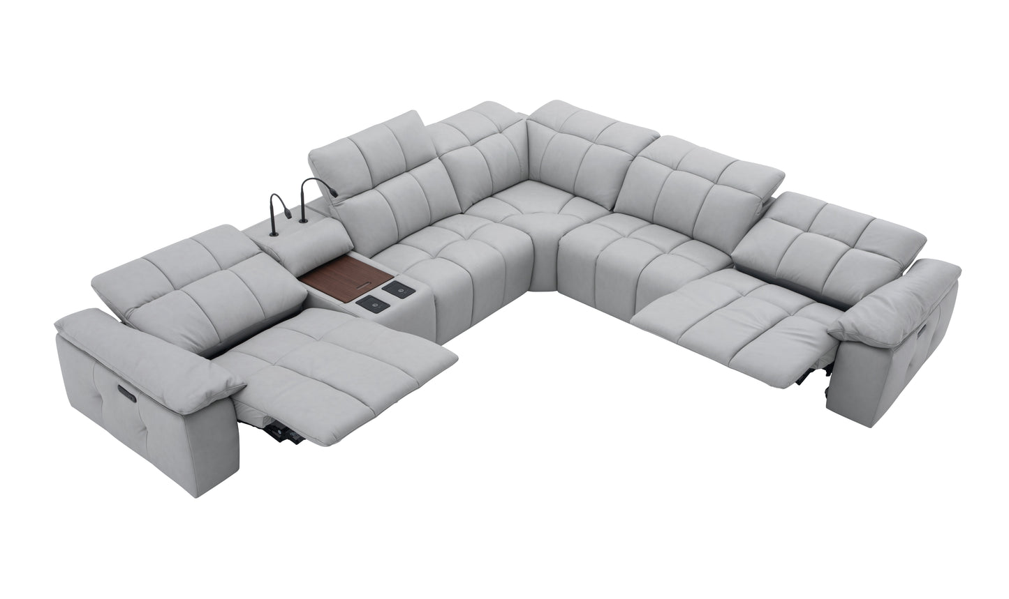 J&M Furniture Beaumont Sectional in Light Gray