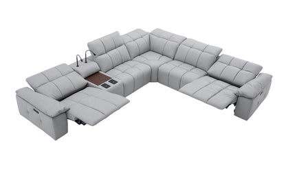 J&M Furniture Beaumont Sectional in Light Gray