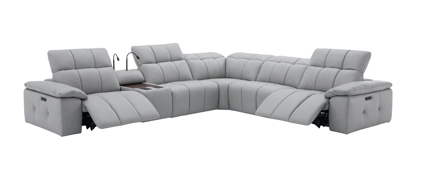 J&M Furniture Beaumont Sectional in Light Gray