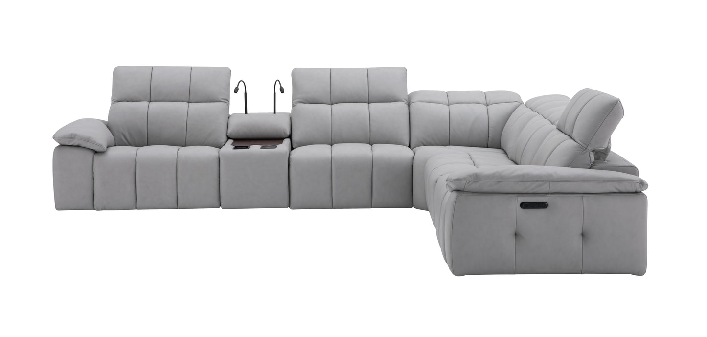 J&M Furniture Beaumont Sectional in Light Gray