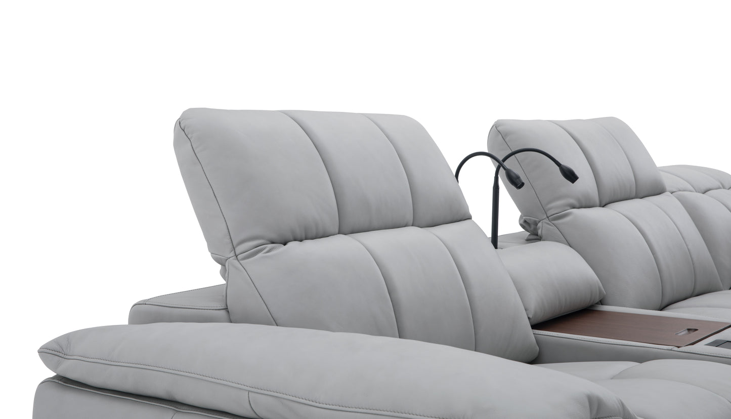 J&M Furniture Beaumont Sectional in Light Gray