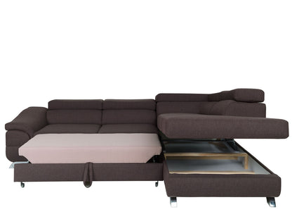 Maxima House Sectional FULL size Sleeper Sofa BEAU with storage