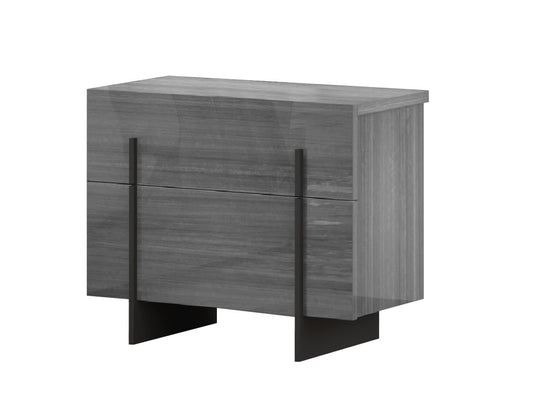 J&M Furniture Blade Premium Night Stand in Moon Grey