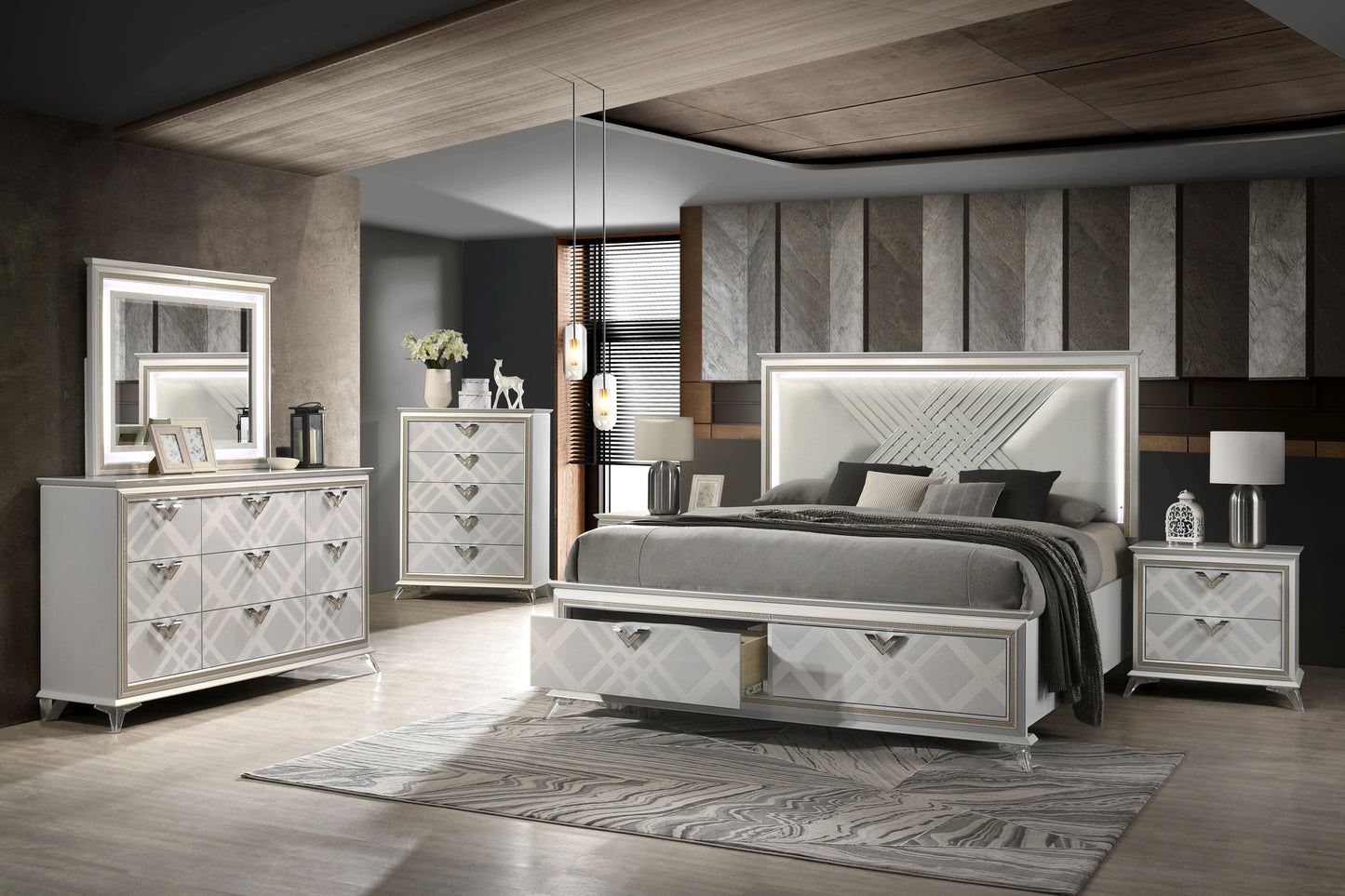 J&M Furniture Brickfield King Storage