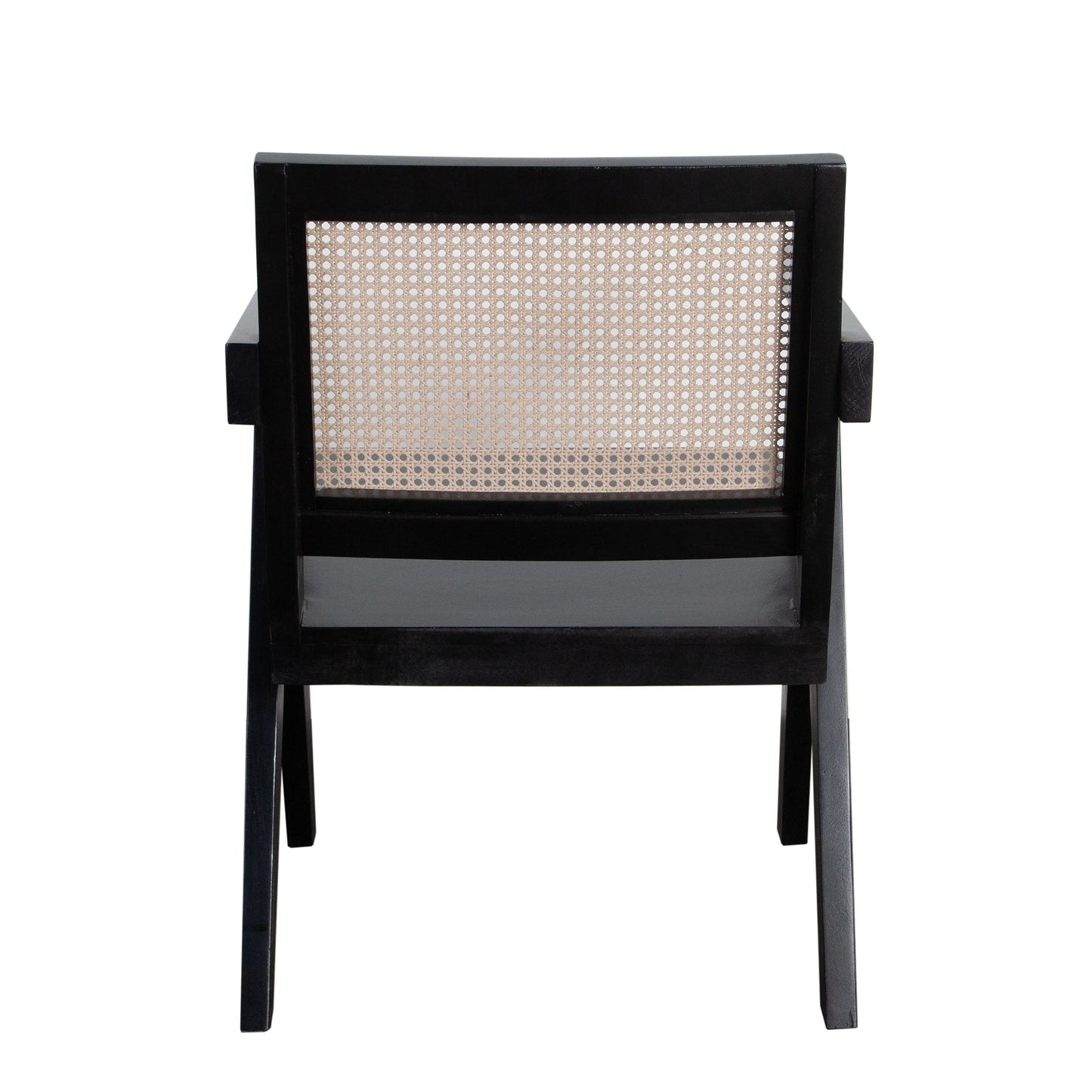 Carter Dining/Accent Chair in Solid Wood Frame in Black Finish w/ Natural Cane Seat Back by Diamond Sofa