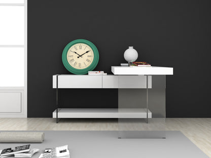 J&M Furniture Cloud Desk White High Gloss