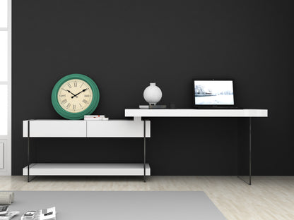 J&M Furniture Cloud Desk White High Gloss