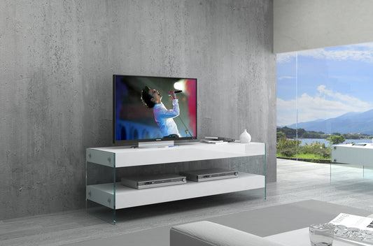 J&M Furniture Cloud Mini TV Base White High Gloss