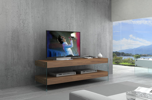 J&M Furniture Elm Mini TV Base White High Gloss