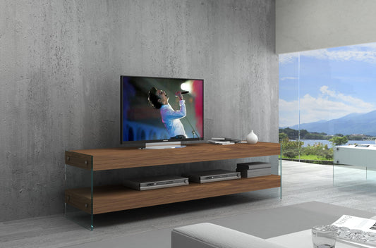 J&M Furniture Elm TV Base White High Gloss