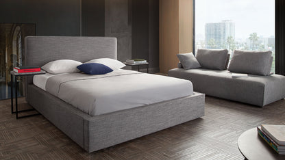 Cloud 43" Low Profile Eastern King Bed in Grey Fabric by Diamond Sofa