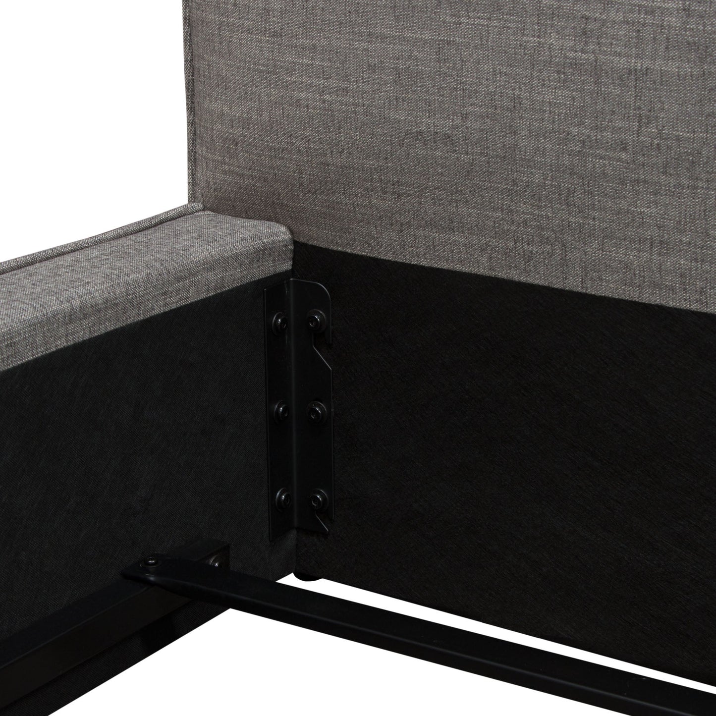 Cloud 43" Low Profile Eastern King Bed in Grey Fabric by Diamond Sofa