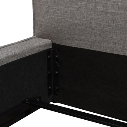 Cloud 43" Low Profile Eastern King Bed in Grey Fabric by Diamond Sofa