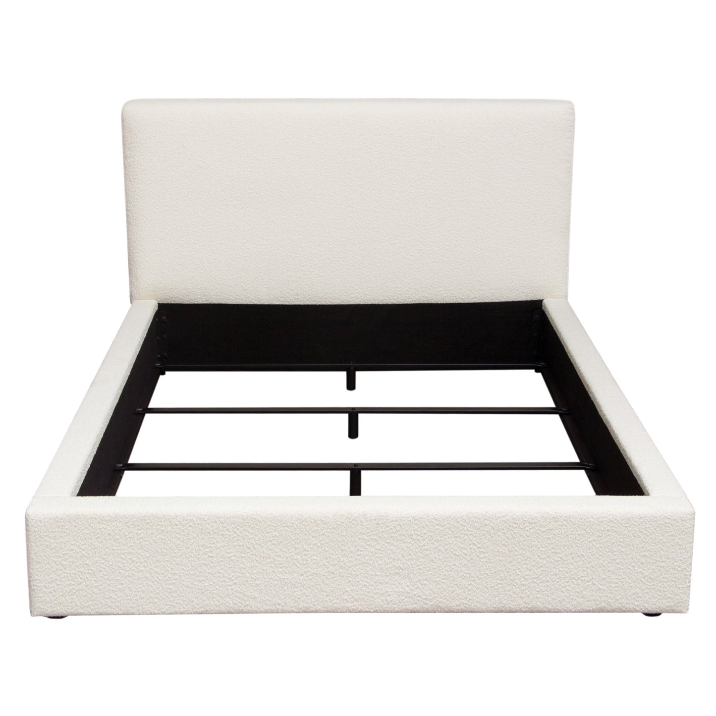 Cloud 43" Low Profile Eastern King Bed in Ivory Boucle Fabric by Diamond Sofa