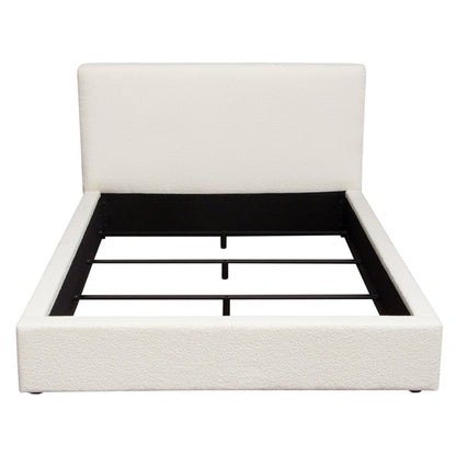 Cloud 43" Low Profile Eastern King Bed in Ivory Boucle Fabric by Diamond Sofa
