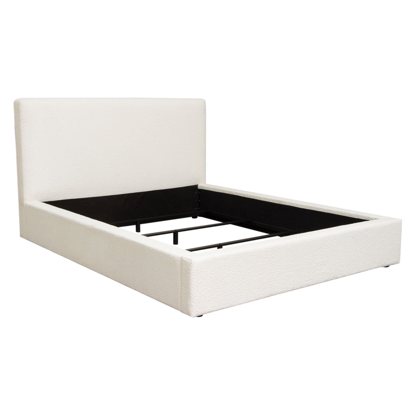 Cloud 43" Low Profile Eastern King Bed in Ivory Boucle Fabric by Diamond Sofa
