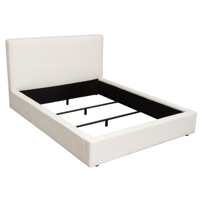 Cloud 43" Low Profile Eastern King Bed in Ivory Boucle Fabric by Diamond Sofa