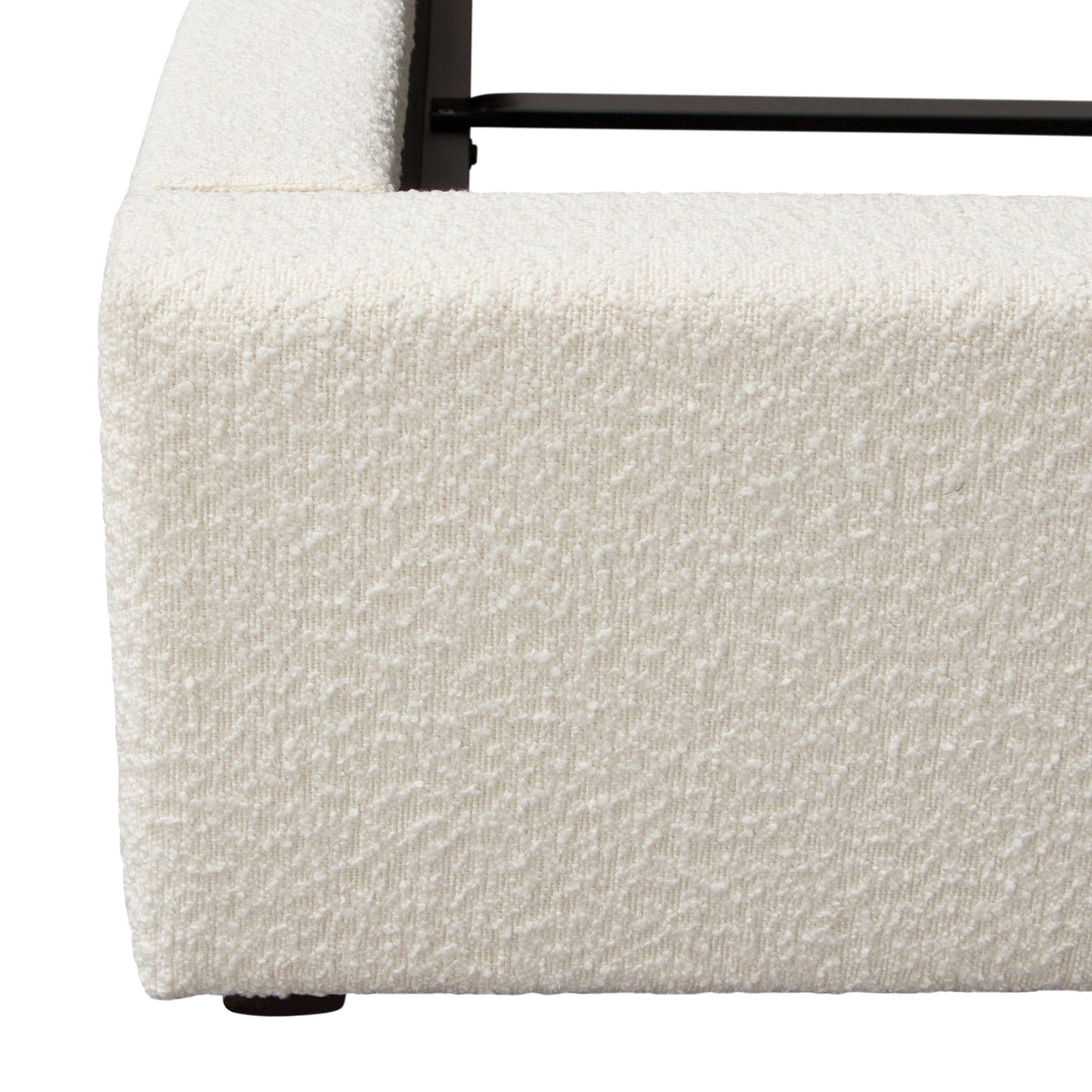 Cloud 43" Low Profile Eastern King Bed in Ivory Boucle Fabric by Diamond Sofa