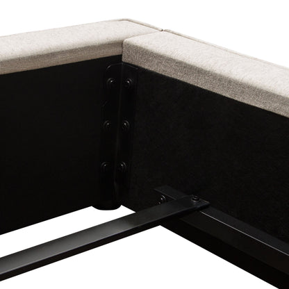 Cloud 43" Low Profile Eastern King Bed in Sand Fabric by Diamond Sofa