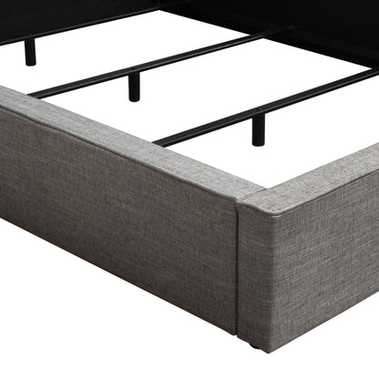 Cloud 43" Low Profile Queen Bed in Grey Fabric by Diamond Sofa