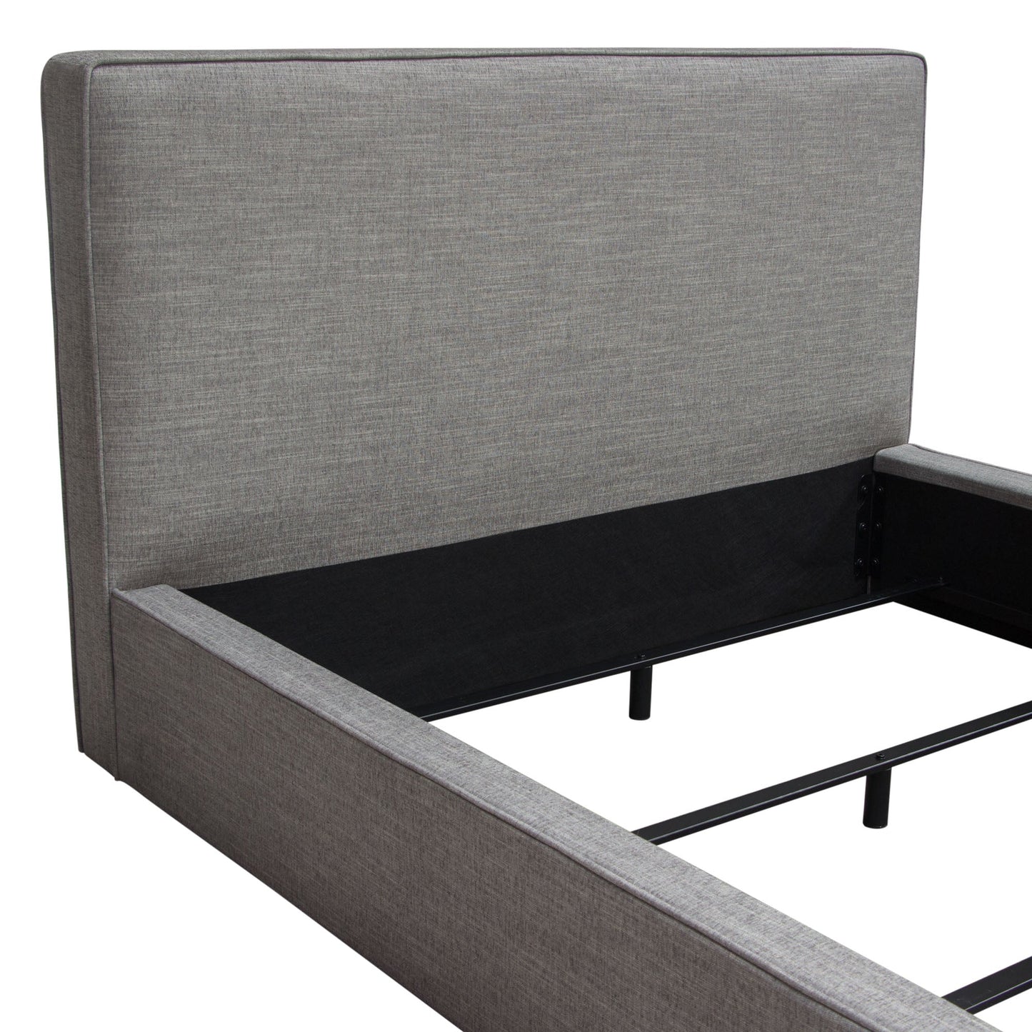 Cloud 43" Low Profile Queen Bed in Grey Fabric by Diamond Sofa