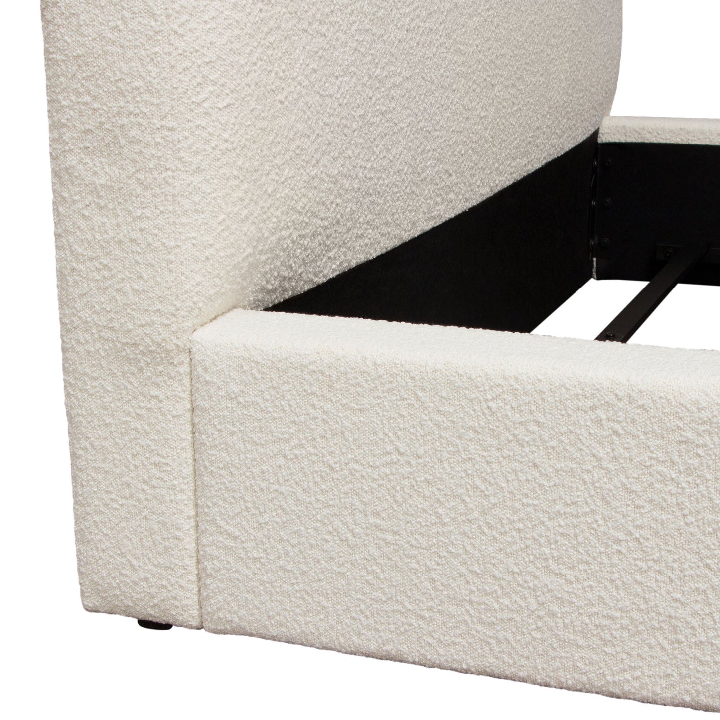 Cloud 43" Low Profile Queen Bed in Ivory Boucle Fabric by Diamond Sofa