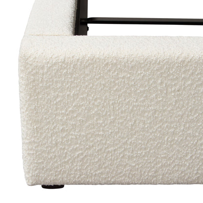 Cloud 43" Low Profile Queen Bed in Ivory Boucle Fabric by Diamond Sofa