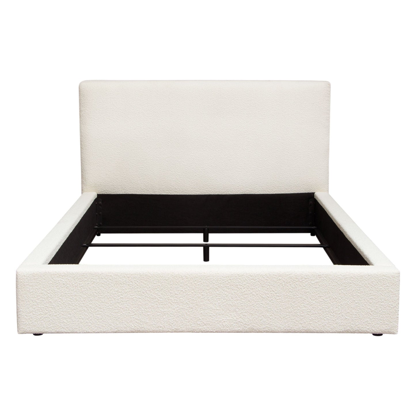 Cloud 43" Low Profile Queen Bed in Ivory Boucle Fabric by Diamond Sofa