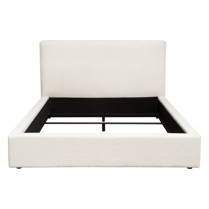 Cloud 43" Low Profile Queen Bed in Ivory Boucle Fabric by Diamond Sofa