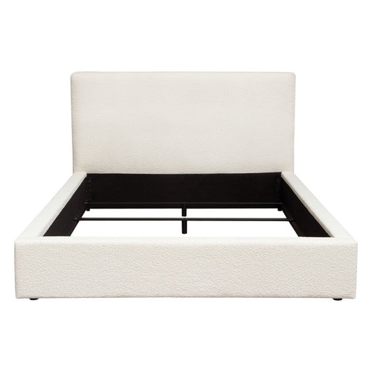 Cloud 43" Low Profile Queen Bed in Ivory Boucle Fabric by Diamond Sofa