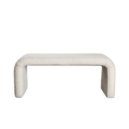 Conrad Accent Bench in Ivory Boucle Fabric by Diamond Sofa