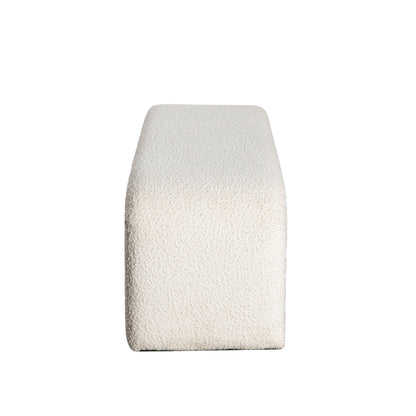 Conrad Accent Bench in Ivory Boucle Fabric by Diamond Sofa