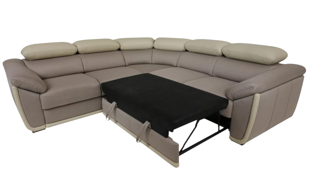 Maxima House Left facing Sleeper Sectional Sofa with Bedding storage, CADIZ