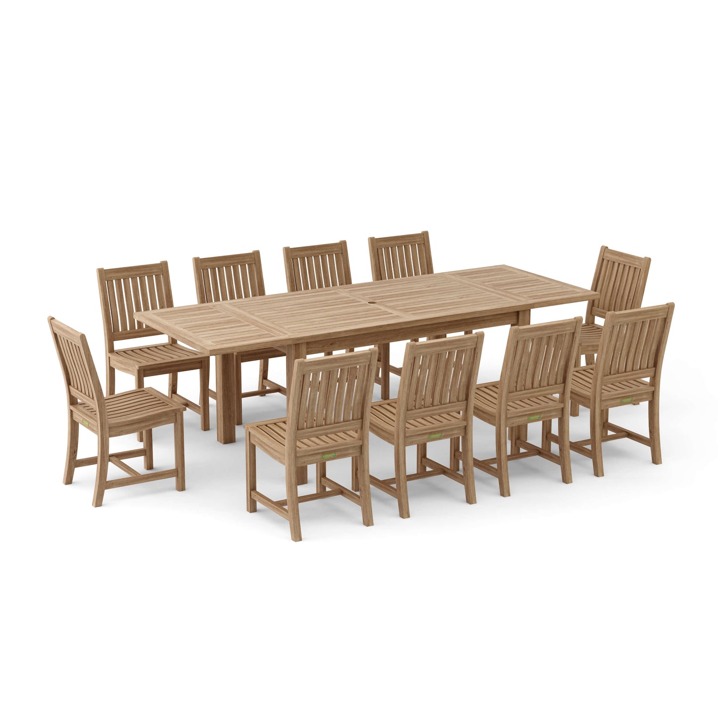 Anderson Teak Bahama Rialto 11-Pieces Rectangular Dining Set