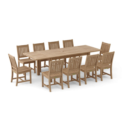 Anderson Teak Bahama Rialto 11-Pieces Rectangular Dining Set